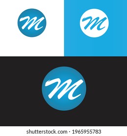 simple minimalist professional clean circle ball letters M and T logo