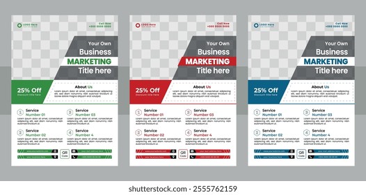 Simple and minimalist promotion layout with Multicolor Corporate business brochure Design template Modern Creative and Professional flyer Concept
