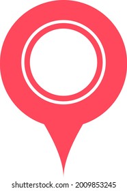 icono o símbolo de ubicación simple minimalista rojo