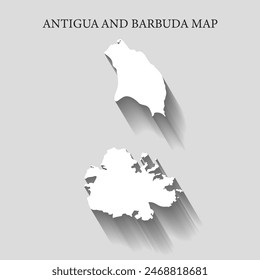 Simple and Minimalist region map of Antigua and Barbuda