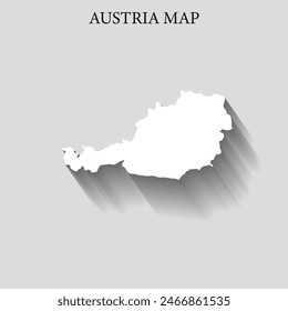 Einfache und minimalistische Karte der Region Österreich