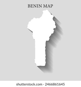 Simple and Minimalist region map of Benin