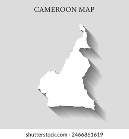 Simple and Minimalist region map of Cameroon