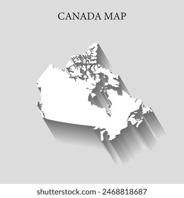Einfache und minimalistische Karte der Region Kanada