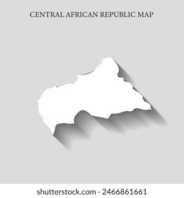 Mapa regional simple y minimalista de la República Centroafricana