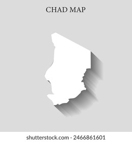 Simple and Minimalist region map of Chad