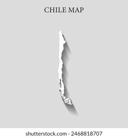 Einfache und minimalistische Karte der Region Chile