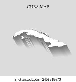 Mapa regional simple y minimalista de Cuba