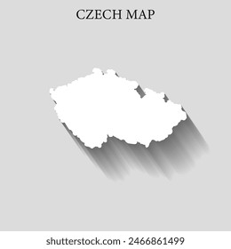 Mapa regional simple y minimalista de la República Checa