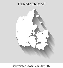Simple and Minimalist region map of Denmark