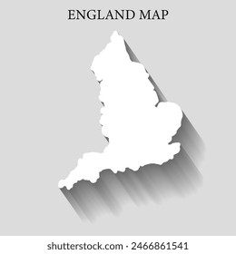 Simple and Minimalist region map of England