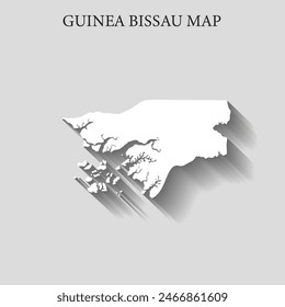 Einfache und minimalistische Karte der Region Guinea-Bissau
