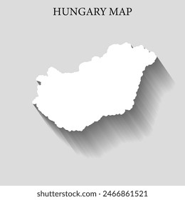 Simple and Minimalist region map of Hungary