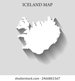 Simple and Minimalist region map of Iceland