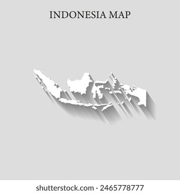 Simple and Minimalist region map of Indonesia