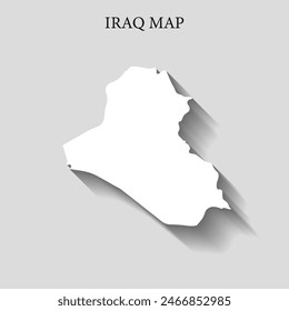 Mapa regional simple y minimalista de Irak