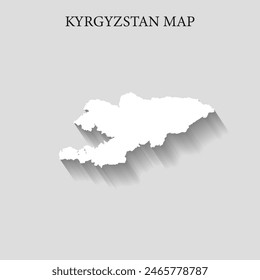 Simple and Minimalist region map of  Kyrgyzstan