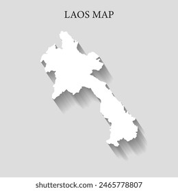 Simple and Minimalist region map of  Laos