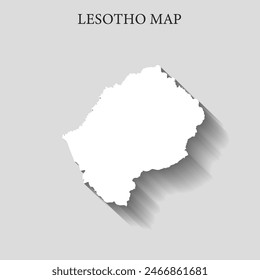 Mapa regional simple y minimalista de Lesoto
