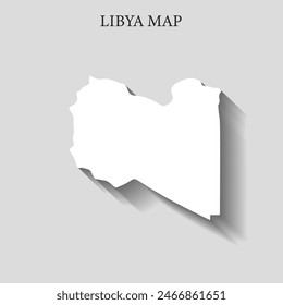 Simple and Minimalist region map of Libya