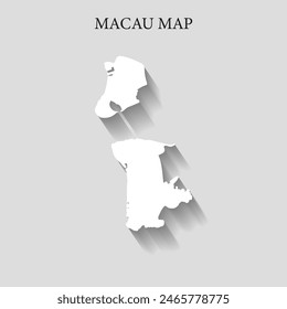 Simple and Minimalist region map of  Macau