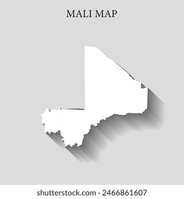 Simple and Minimalist region map of Mali