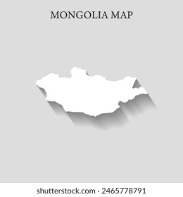 Mapa regional simple y minimalista de Mongolia