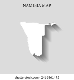 Simple and Minimalist region map of Namibia