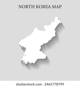 Simple and Minimalist region map of   North Korea