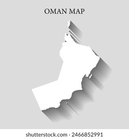 Mapa regional simple y minimalista de Omán