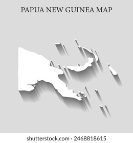 Simple and Minimalist region map of Papua New Guinea