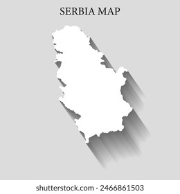 Simple and Minimalist region map of Serbia