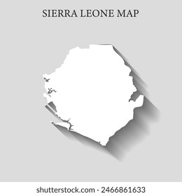 Einfache und minimalistische Karte der Region Sierra Leone