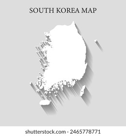 Simple and Minimalist region map of   South Korea