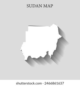 Simple and Minimalist region map of Sudan
