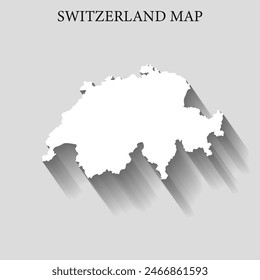 Simple and Minimalist region map of Switzerland