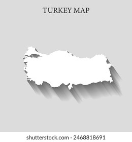Mapa regional simple y minimalista de Turquía