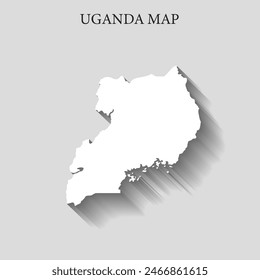 Simple and Minimalist region map of Uganda