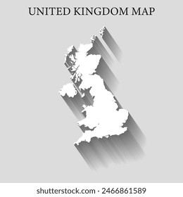 Simple and Minimalist region map of United Kingdom