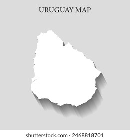 Simple and Minimalist region map of Uruguay