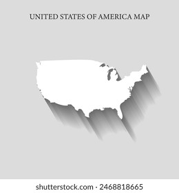 Simple and Minimalist region map of USA