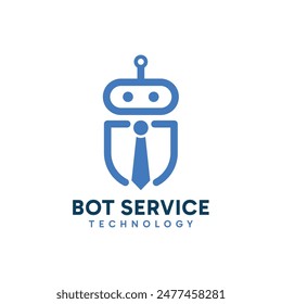 Simple minimalist robot using tie logo as operator design concept