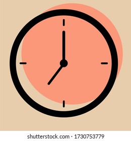 Reloj de pared de Royalty simple y minimalista