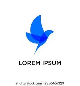 simple and minimalist shape bird logo, vector