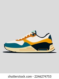 Simple Minimalist Shoe vector Mockup Design