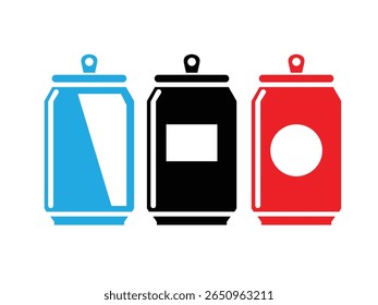 simple minimalist soda can icon, soda can silhouette
