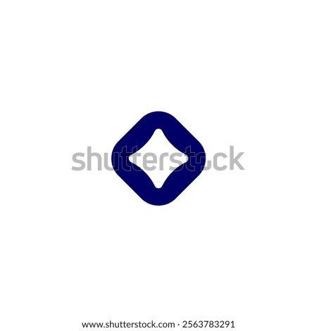 Simple minimalist square star luxury limitless logo