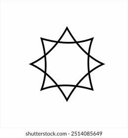 Simples design de logotipo de estrela minimalista. Pode ser usado para quadros de conteúdo como elementos de modelo gráfico.