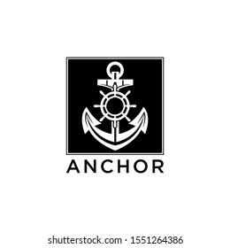 Simple and minimalist style Anchor logo design, icon for business