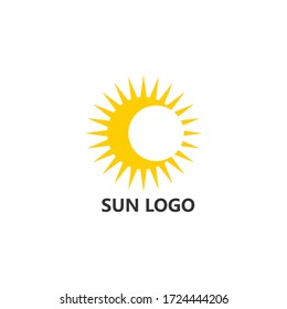 diseño sencillo y minimalista del logotipo del sol